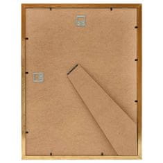 Vidaxl Foto okvirji 3 kosi namizni zlati 28x35 cm MDF