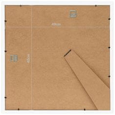 Vidaxl Foto okvirji 3 kosi stenski beli 40x40 cm MDF