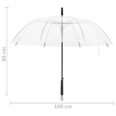 Greatstore Prozoren dežnik, 100 cm