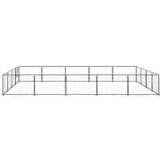 Greatstore Pasji boks črn 20 m² jeklo
