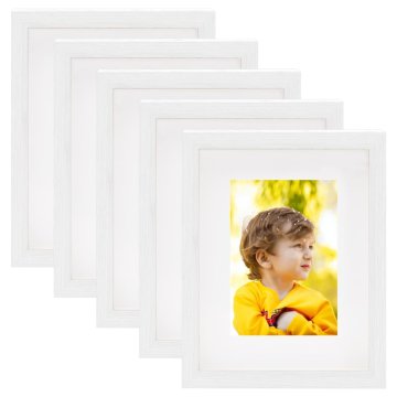 Vidaxl 3D foto okvirji 5 kosov beli 20x25 cm za 13x18 cm slike