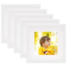 Vidaxl 3D foto okvirji 5 kosov beli 23x23 cm za 13x13 cm slike
