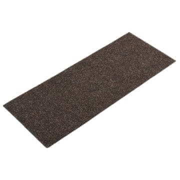 Vidaxl Preproge za stopnice samolepilne 15 kosov 60 x 25 cm temno rjave pravokotne