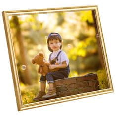 Vidaxl Foto okvirji 5 kosov stenski zlati 40x40 cm MDF