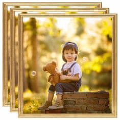 Vidaxl Foto okvirji 3 kosi stenski zlati 40x40 cm MDF