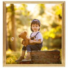 Vidaxl Foto okvirji 3 kosi stenski zlati 40x40 cm MDF