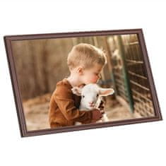 Vidaxl Foto okvirji 3 kosi stenski rjavi 50x70 cm MDF