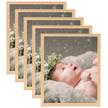 Vidaxl Foto okvirji 5 kosi namizni svetel hrast 28x35 cm