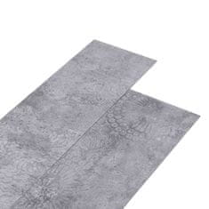 Vidaxl PVC talne plošče 5,02 m² 2 mm samolepilne cementno sive