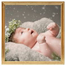 Vidaxl Foto okvirji 3 kosi namiznii zlati 20x20 cm MDF
