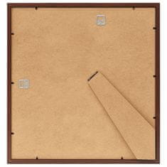 Vidaxl Foto okvirji 3 kosi namizni rjavi 20x20 cm MDF
