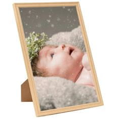 Vidaxl Foto okvirji 3 kosi namizni svetel hrast 13x18 cm