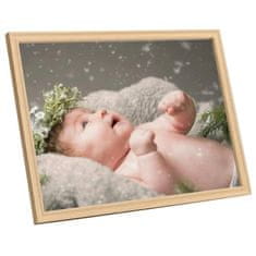 Vidaxl Foto okvirji 3 kosi namizni svetel hrast 13x18 cm