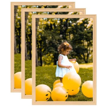 Vidaxl Foto okvirji 3 kosi stenski svetel hrast 50x70 cm
