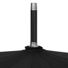 Greatstore Dežnik avtomatski črn 120 cm