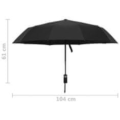 shumee Samodejni dežnik, črn, 104 cm