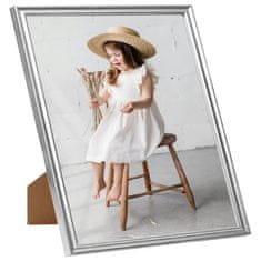 Vidaxl Foto okvirji 5 kosov stenski srebrni 40x40 cm MDF