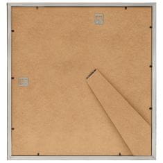 Vidaxl Foto okvirji 5 kosov stenski srebrni 40x40 cm MDF