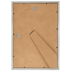 Vidaxl Foto okvirji 5 kosov namizni srebrni 15x21 cm MDF