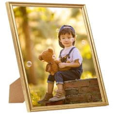 Vidaxl Foto okvirji 5 kosov stenski zlati 40x40 cm MDF