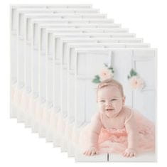 Vidaxl Foto okvirji 10 kosov namizni srebrni 15x21 cm MDF