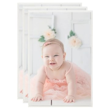 Vidaxl Foto okvirji 3 kosi stenski/namizni srebrni 28x35 cm MDF