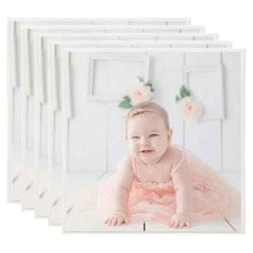 Vidaxl Foto okvirji 5 kosov namizni srebrni 30x30 cm MDF