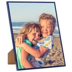 Vidaxl Foto okvirji 3 kosi namizni modri 20x20 cm MDF