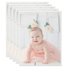 Vidaxl Foto okvirji 5 kosov stenski/namizni srebrni 20x25 cm MDF