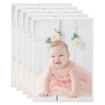Vidaxl Foto okvirji 5 kosov namizni srebrni 15x21 cm MDF