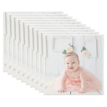 Vidaxl Foto okvirji 10 kosov namizni srebrni 20x20 cm MDF