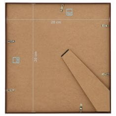 Vidaxl Foto okvirji 5 kosov namizni bronasti 20x20 cm MDF