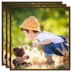Vidaxl Foto okvirji 3 kosi stenski bronasti 40x40 cm MDF