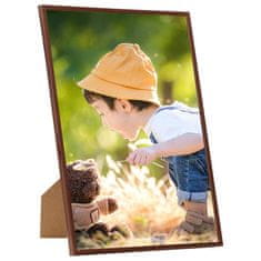 Vidaxl Foto okvirji 5 kosov stenski/namizni bronasti 29,7x42 cm MDF