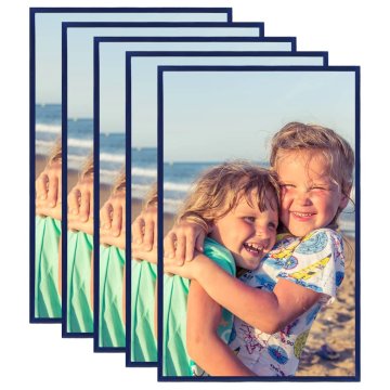 Vidaxl Foto okvirji 5 kosov namizni modri 13x18 cm MDF