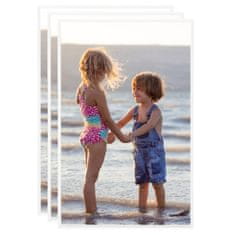 Vidaxl Foto okvirji 3 kosi stenski/namizni beli 13x18 cm MDF