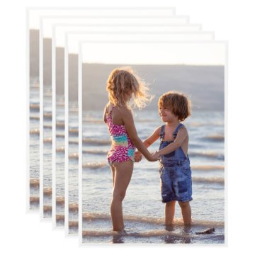 Vidaxl Foto okvirji 5 kosov namizni beli 15x21 cm MDF