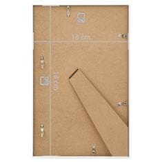 Vidaxl Foto okvirji 3 kosi stenski/namizni beli 13x18 cm MDF