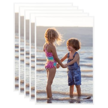 Vidaxl Foto okvirji 5 kosov namizni beli 28x35 cm MDF