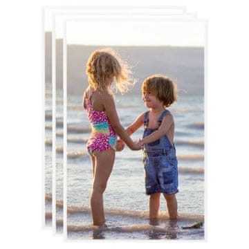 Vidaxl Foto okvirji 3 kosi namizni beli 10x15 cm MDF