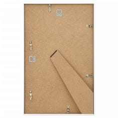 Vidaxl Foto okvirji 3 kosi stenski/namizni beli 13x18 cm MDF