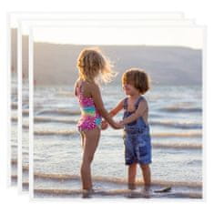Vidaxl Foto okvirji 3 kosi stenski beli 40x40 cm MDF
