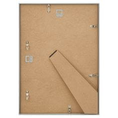 Vidaxl Foto okvirji 5 kosov stenski/namizni srebrni 29,7x42 cm MDF