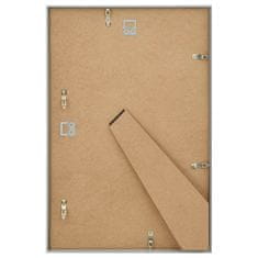 Vidaxl Foto okvirji 5 kosov stenski/namizni srebrni 42x59,4 cm MDF