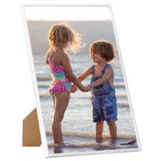 Vidaxl Foto okvirji 5 kosov namizni beli 28x35 cm MDF