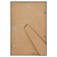 Vidaxl Foto okvirji 3 kosi stenski/namizni srebrni 21x29,7 m MDF