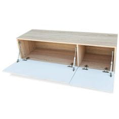 Vidaxl TV omarica 2 kosa iverna plošča 120x40x34 cm sijajno bela hrast