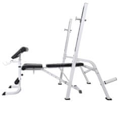 Vidaxl Vadbena klop s kompletom uteži in stojalom 60,5 kg