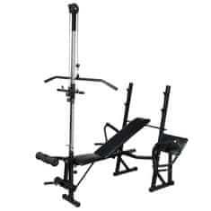 Vidaxl Vadbena klop s kompletom uteži in stojalom 30,5kg
