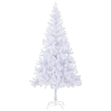 shumee vidaXL Umetna novoletna jelka z jeklenim stojalom 210 cm 910 vejic